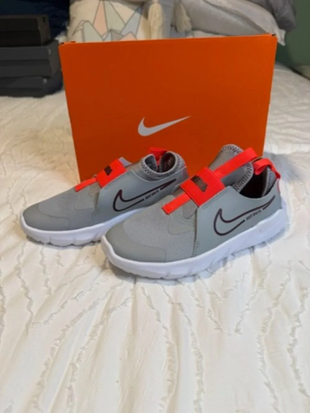 Youth size 2Y Brand New In The Box Color Lt Smoke Grey/Team Red-White